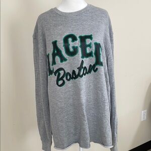 Gray and Green Collegiate Sweatshirt